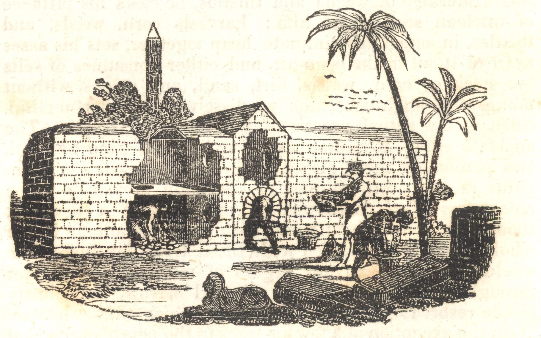 An illustration depicting an Egyptian egg oven