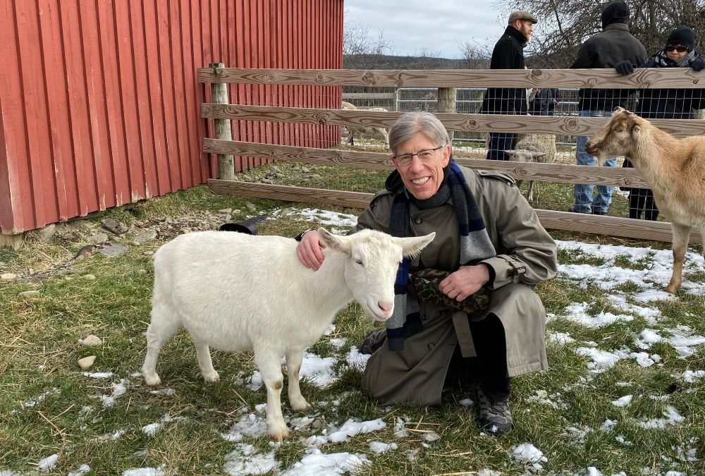 Elliot R. at Farm Sanctuary