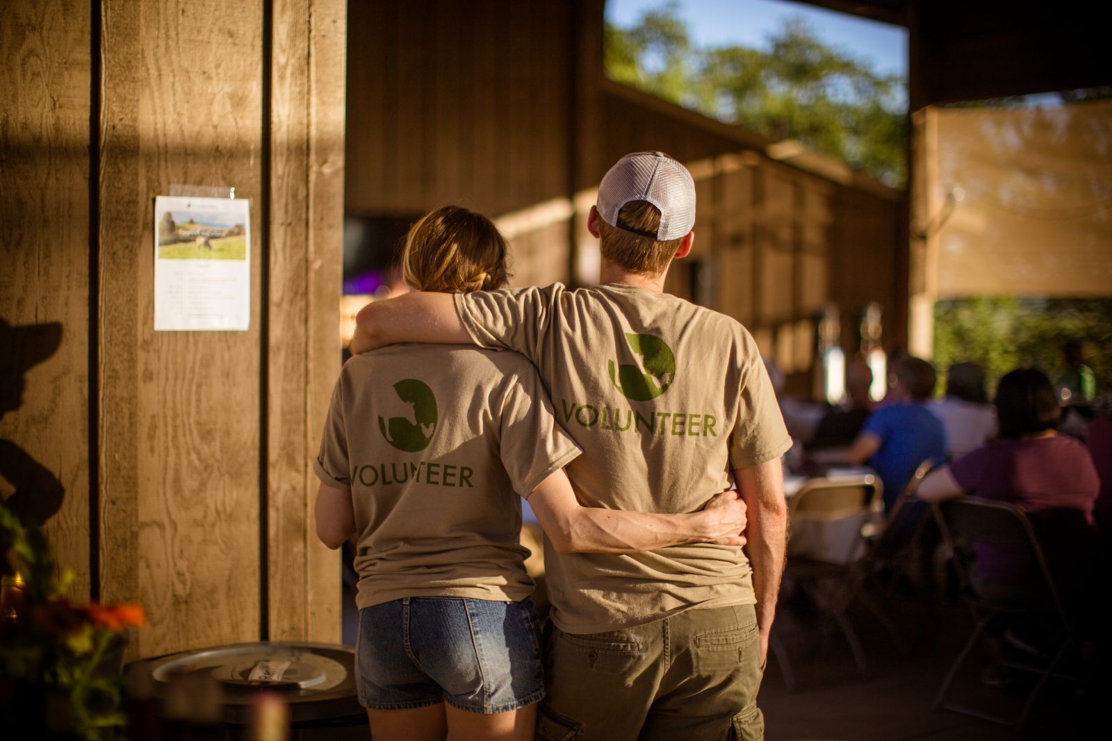 Volunteers at a Farm Sanctuary event