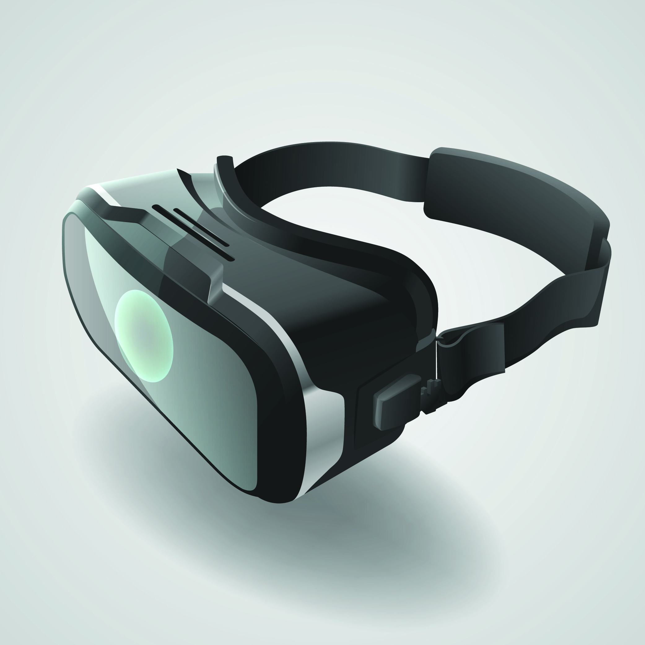 VR glasses on white background