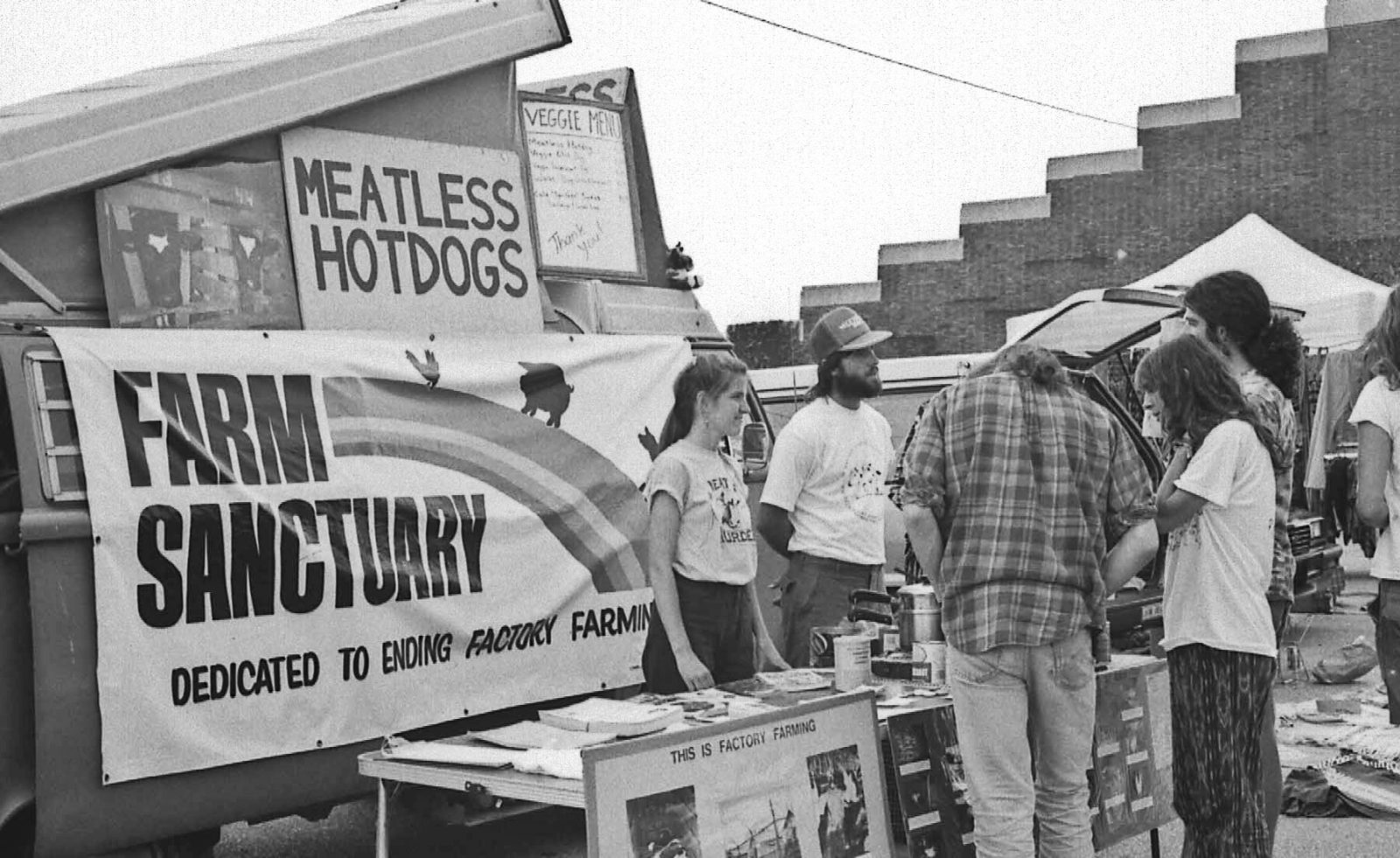 Farm Sanctuary sells veggie hot dogs at a Grateful Dead show