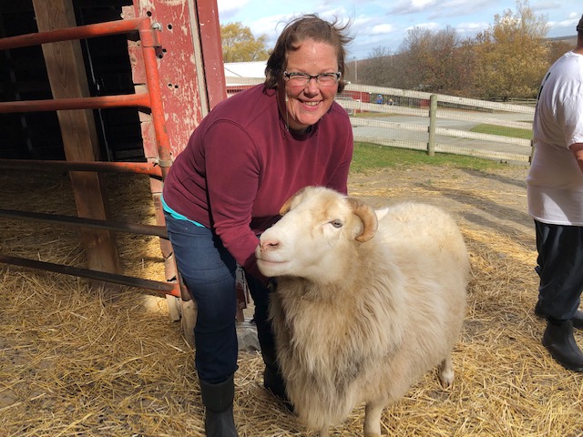 Wendy H. at Farm Sanctuary