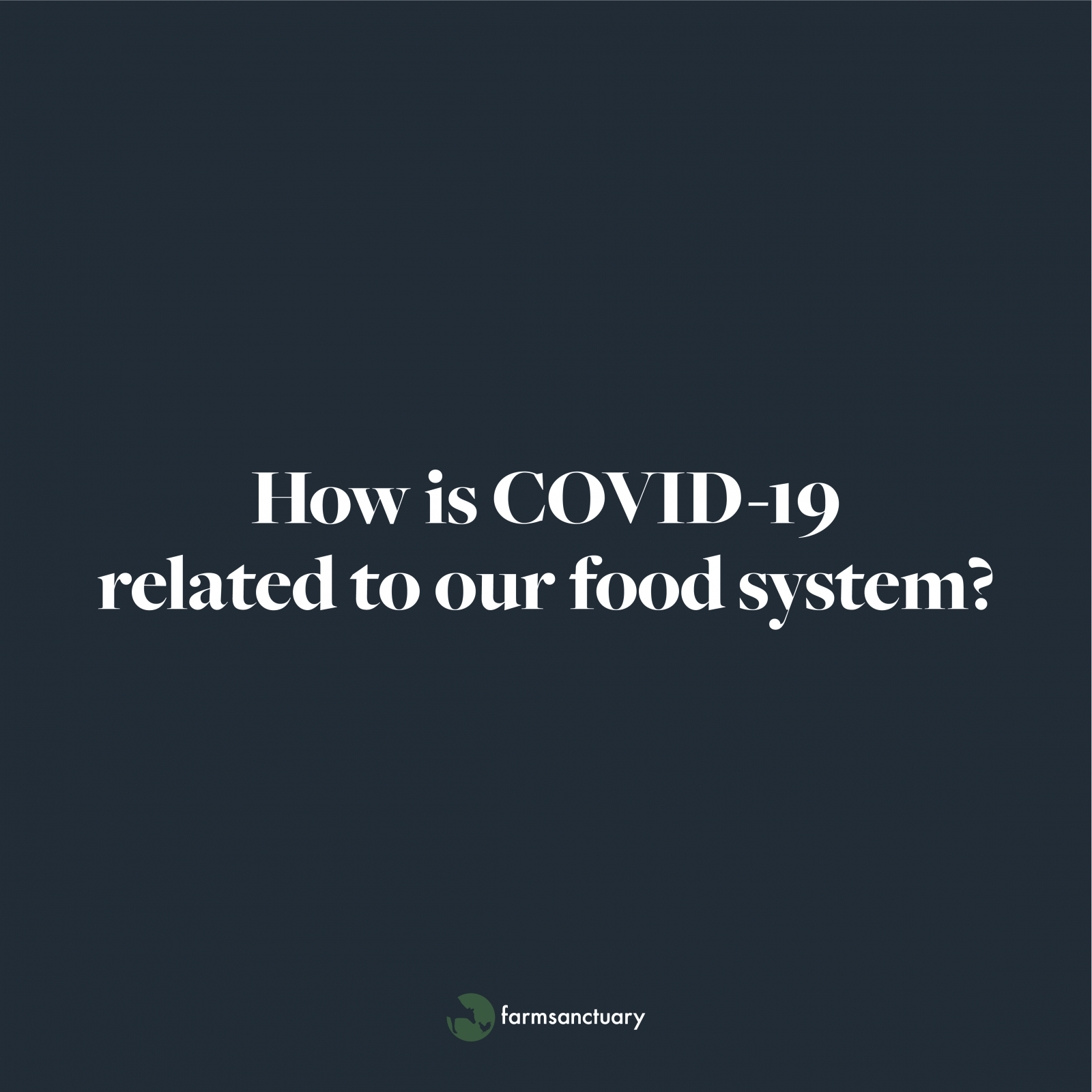COVID-19 and our food system infographic.
