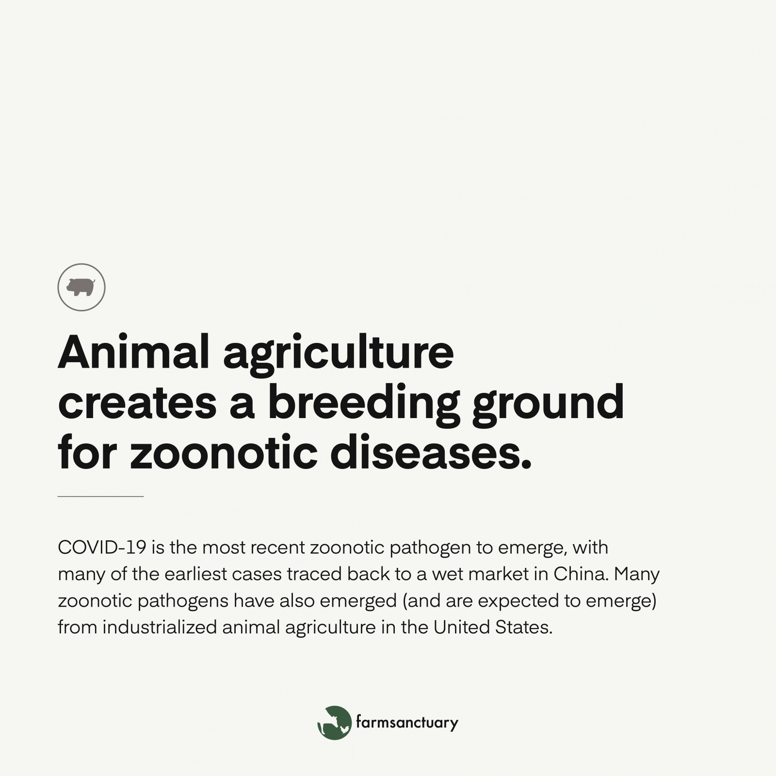 COVID-19 and our food system infographic.