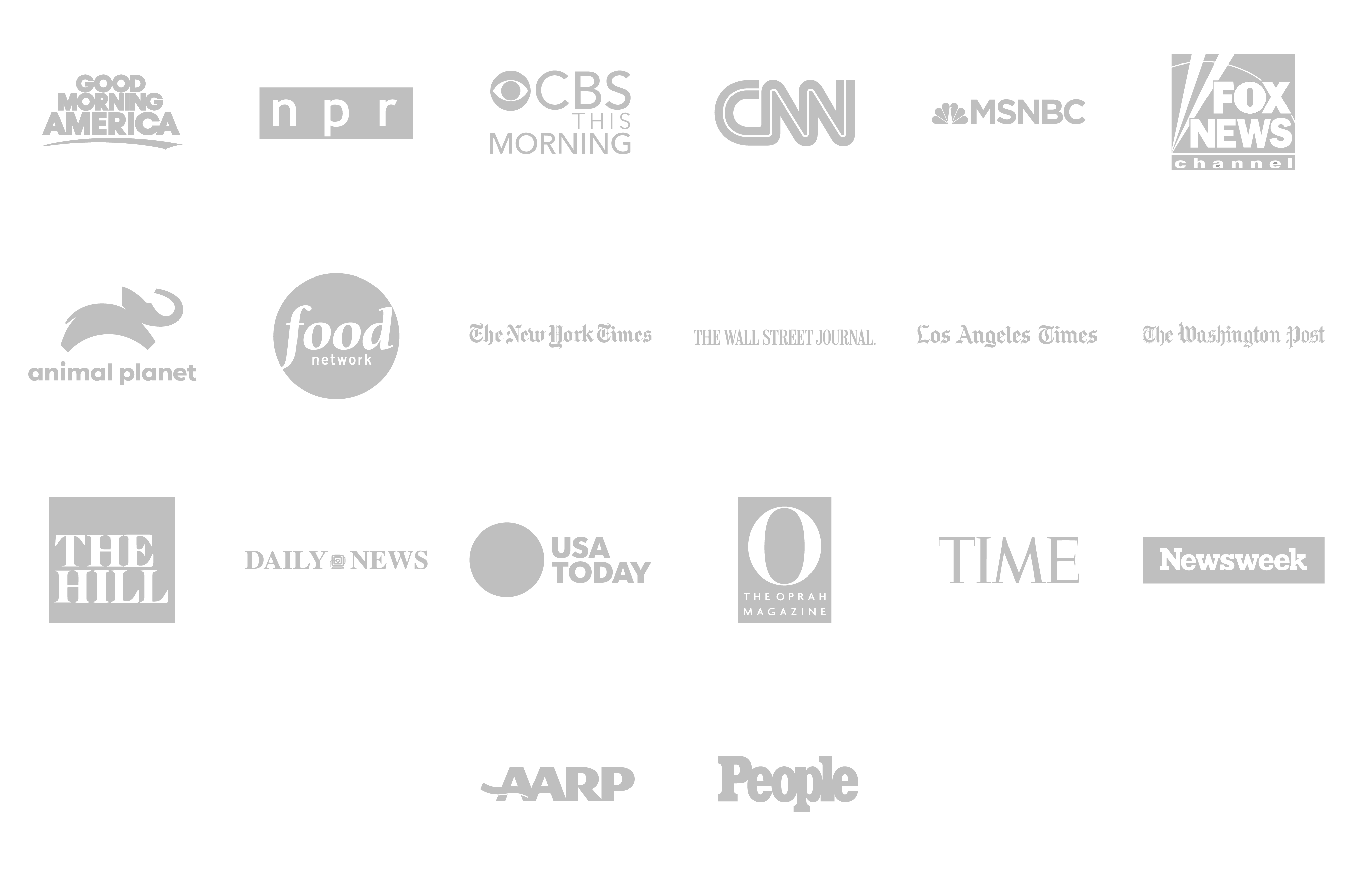 Media logos for featured press highlights